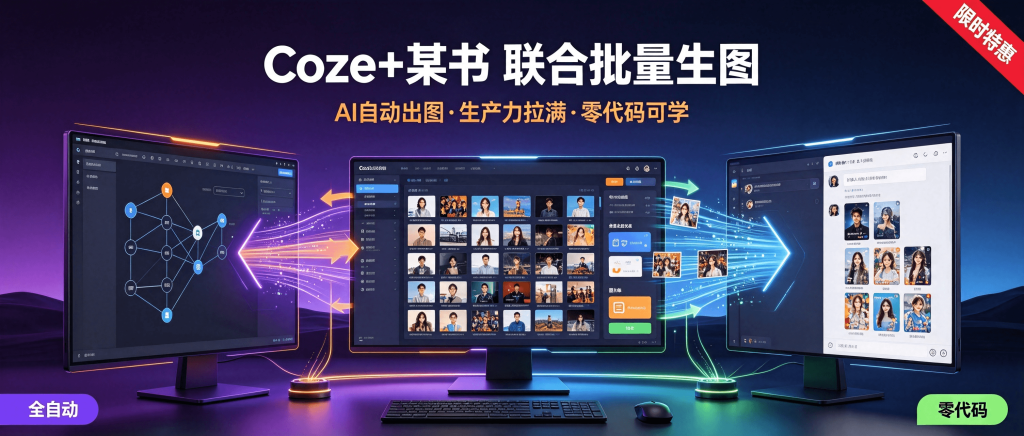 图片[1]-最新整理！Coze+某书联合批量生图教学：AI自动出图生产力拉满（零代码可学）-资源学习社