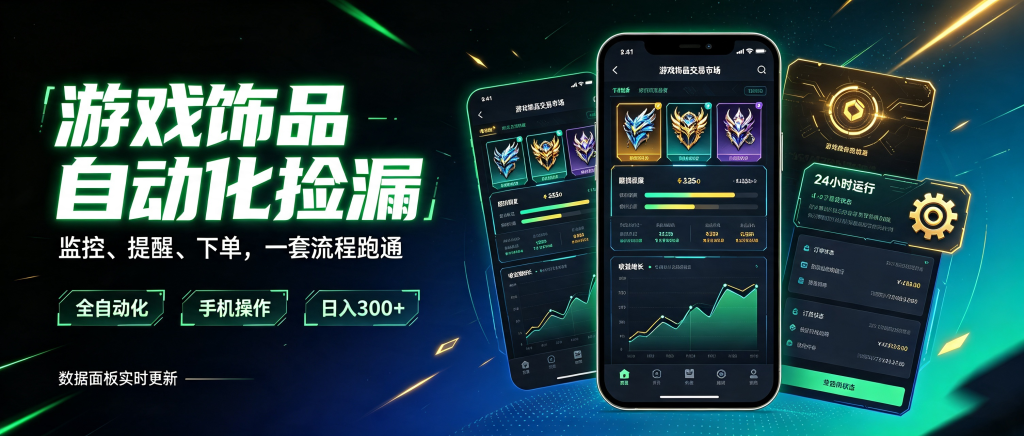 图片[1]-CS2游戏市场全自动捡漏賺米，手机即可完成所有操作，支持任何形式验证，稳定运行多年【揭秘】-资源学习社