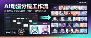 通过Coze工作流，制作《动漫分镜图》，两分钟制作完成25宫格分镜图，从0到1演示搭建过程，实操教学-资源学习社