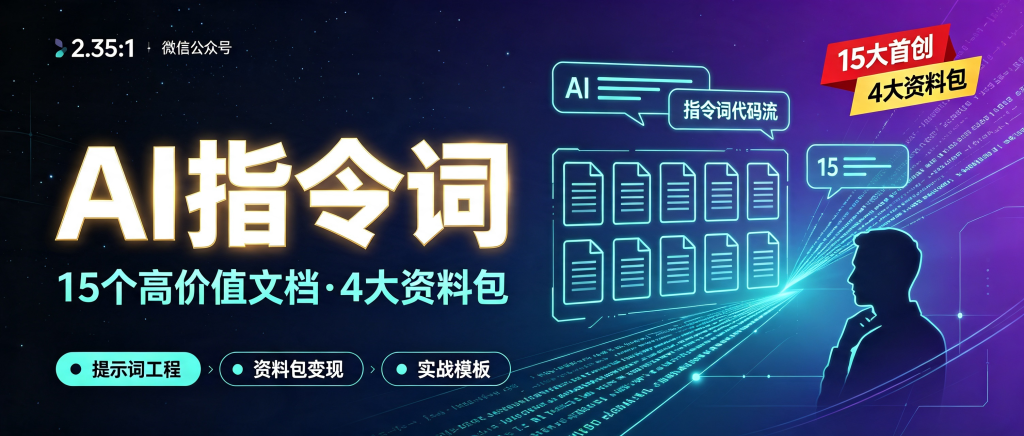 图片[1]-15个首创AI指令词洗稿项目：含详细教程+4大资料包（零基础轻松上手）-资源学习社