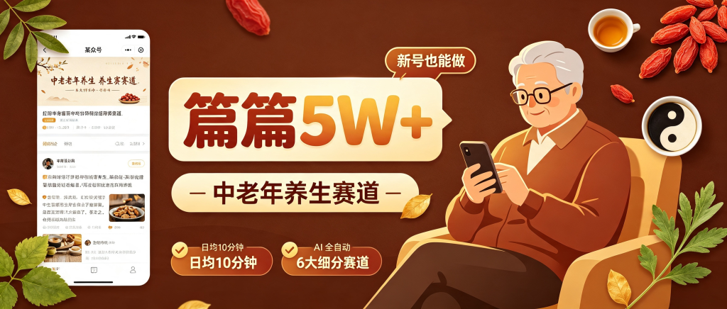 图片[1]-某众号流量主中老年养生赛道：新号篇篇5W+阅读实操全攻略-资源学习社