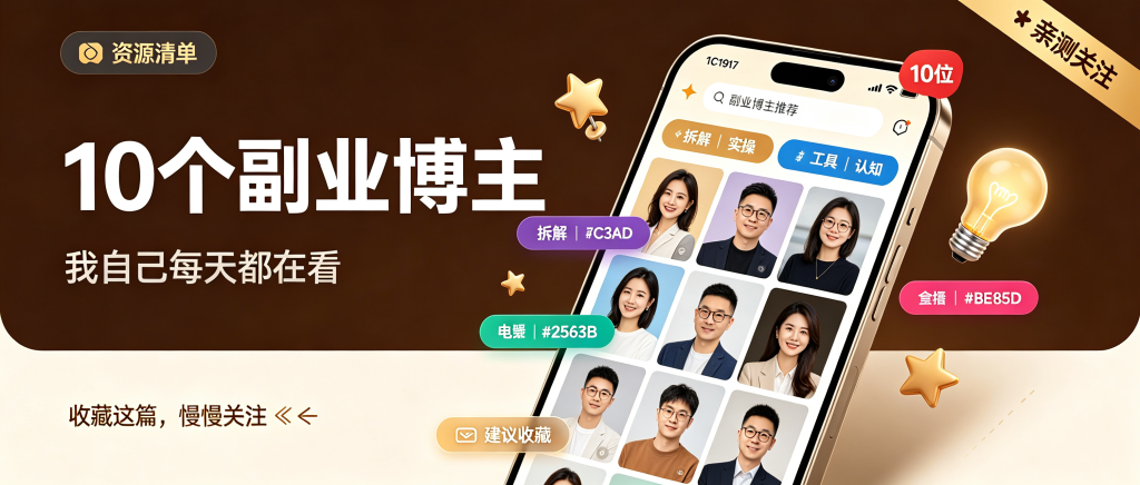 图片[1]-28-资源-10个副业博主推荐-资源学习社