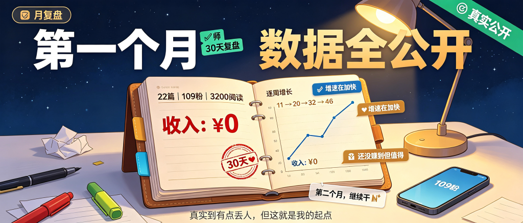 图片[1]-29-月复盘-第一个月数据全公开-资源学习社