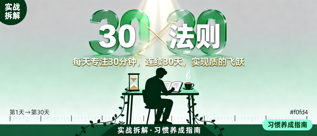 图片[1]-实战拆解！30×30法则：每天专注30分钟，30天让任何领域实现质的飞跃-资源学习社