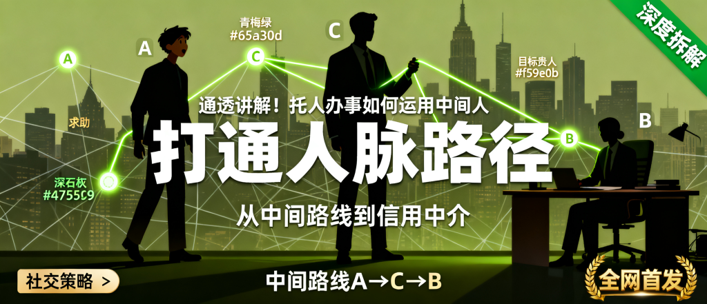 图片[1]-托人办事如何运用中间人：从中间路线到信用中介的社交策略全拆解-资源学习社