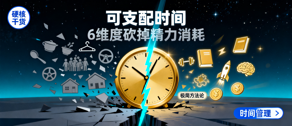 图片[1]-如何拥有大量可支配时间：6维度砍掉精力消耗的极简方法论-资源学习社