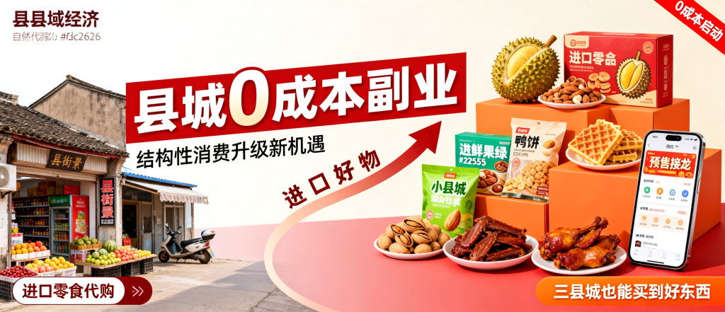 图片[1]-县城0成本副业新机遇：结构性消费升级下的进口零食代购实操全攻略（附三大找货渠道）-资源学习社