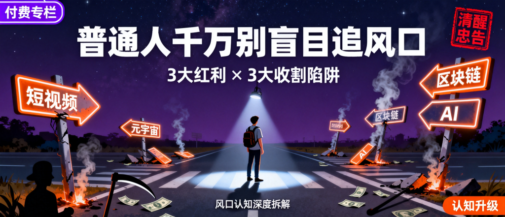 图片[1]-普通人千万别盲目追风口：3大红利与3大收割陷阱的底层真相全拆解-资源学习社