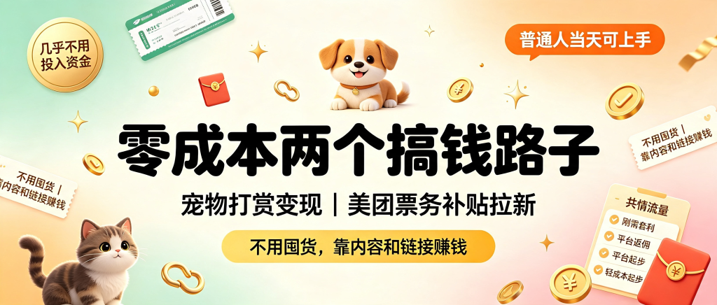 图片[1]-信息差-031-宠物打赏和美团拉新-资源学习社