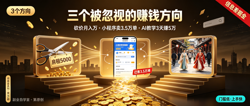 图片[1]-信息差-035-三个非AI副业方向-资源学习社