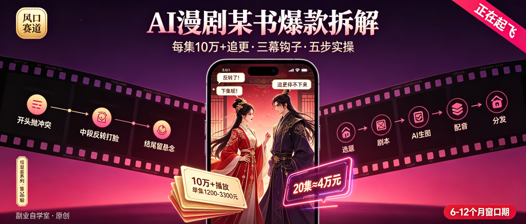 图片[1]-信息差-036-AI漫剧某书爆款拆解-资源学习社