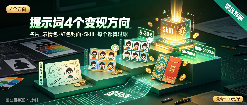 图片[1]-信息差-043-提示词4个变现方向深度拆解-资源学习社