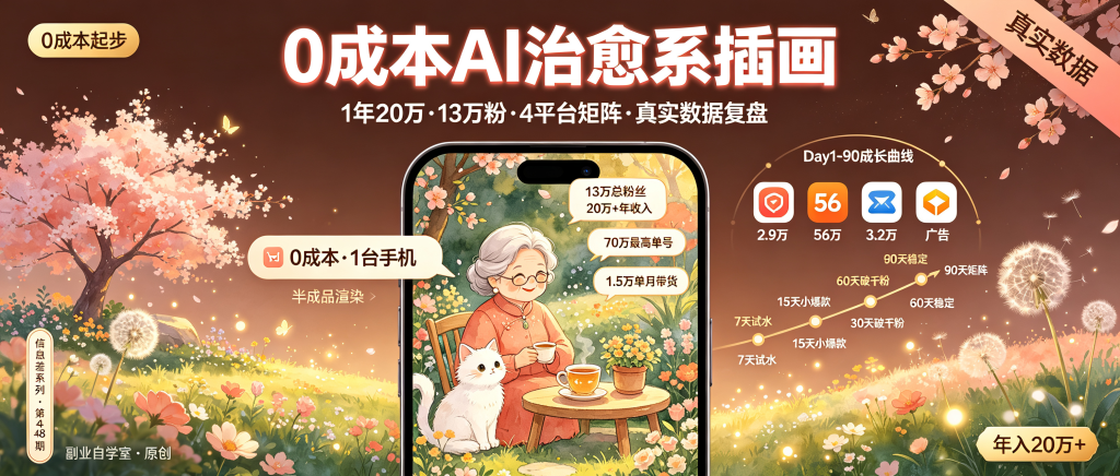 图片[1]-信息差-048-治愈系插画赛道+真实数据复盘-资源学习社