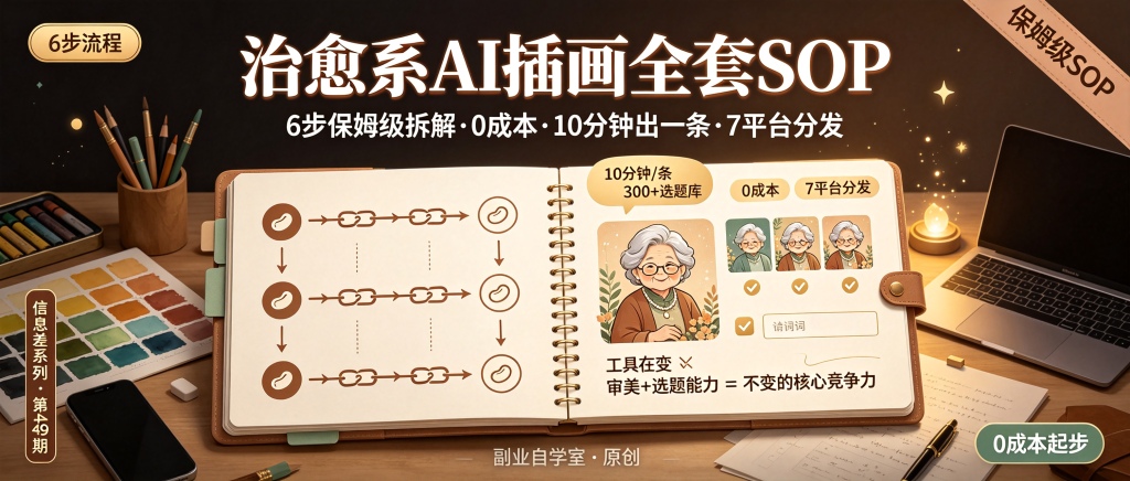 图片[1]-信息差-049-治愈系AI插画保姆级SOP-资源学习社
