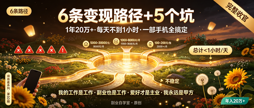图片[1]-信息差-050-6条变现路径+典型一天+5个坑-资源学习社