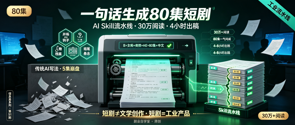 图片[1]-信息差-051-AI写短剧30万阅读+自动流水线-资源学习社
