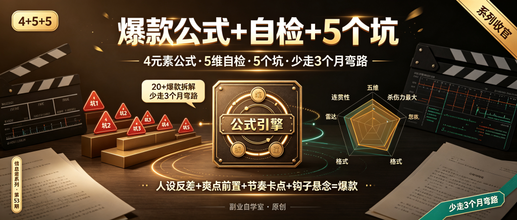 图片[1]-信息差-053-AI写短剧爆款公式+自检+5个坑-资源学习社
