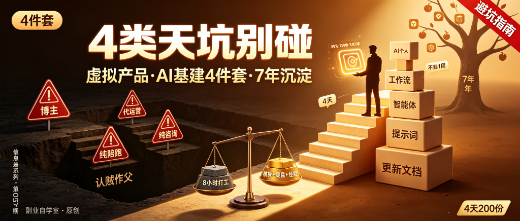 图片[1]-信息差-057-4类天坑业务+虚拟产品+大搞AI个人基建-资源学习社