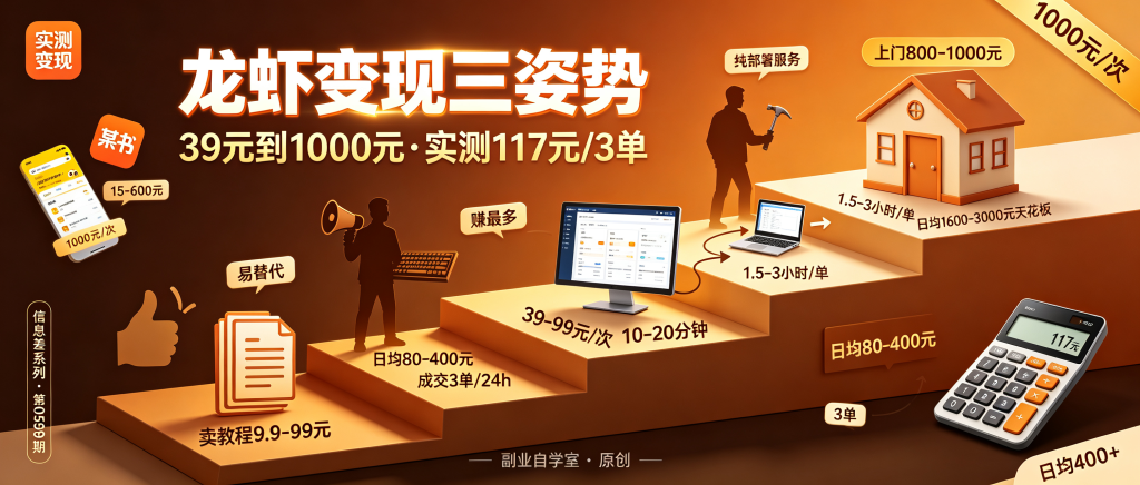 图片[1]-信息差-059-上门装龙虾一次1000元三种变现姿势-资源学习社
