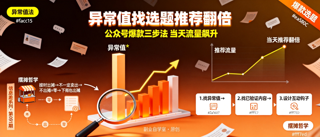 图片[1]-信息差-091-公众号爆款选题三步法用异常值找选题当天推荐翻倍-资源学习社
