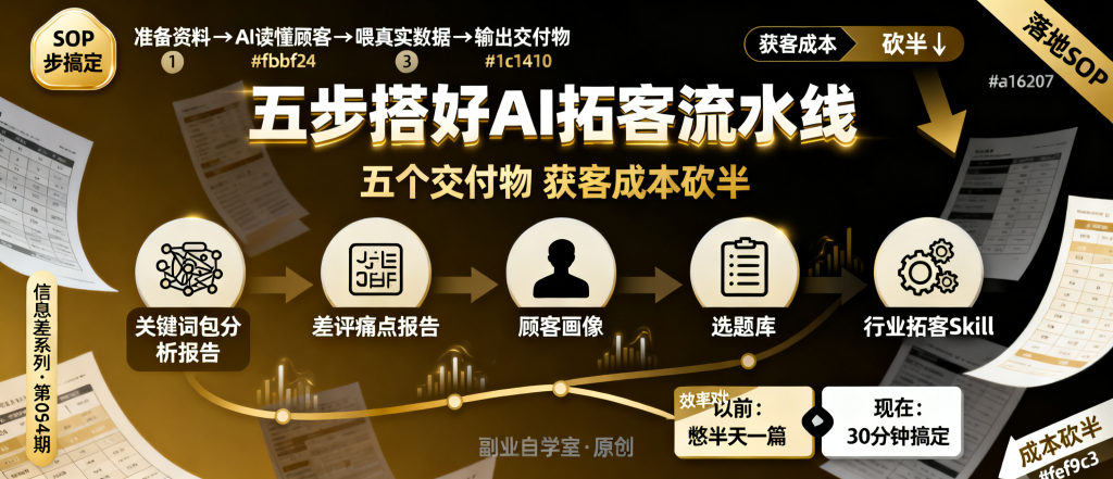 图片[1]-信息差-094-实体店用AI拓客下五个交付物一条龙获客成本砍半的实操SOP-资源学习社