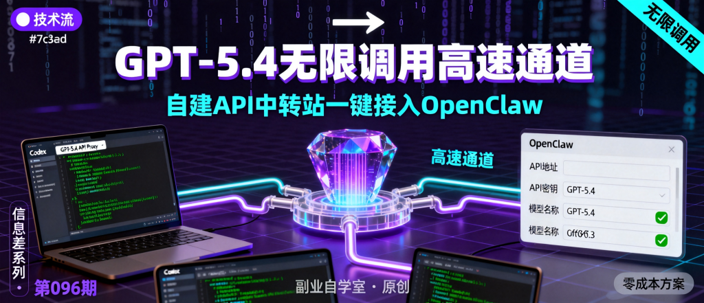 图片[1]-信息差-096-一个中转站搞定GPT5.4无限调用我给OpenClaw配了一条专属高速通道-资源学习社