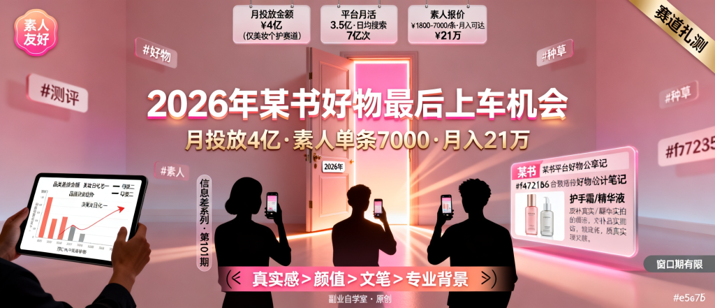 图片[1]-信息差-101-我一个搞MCN的朋友跟我说2026年小红书好物分享是普通人最后的上车机会-资源学习社