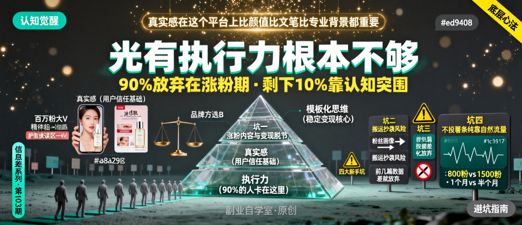 图片[1]-信息差-103-做了小红书好物分享半年的人告诉你光有执行力根本不够-资源学习社