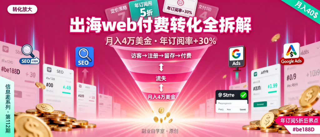 图片[1]-信息差-112-网站做出来流量也有了就是赚不到钱出海web的付费转化和放大他全试了一遍-资源学习社
