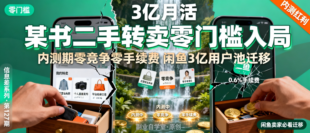 图片[1]-信息差-127-小红书内测个人二手转卖不需要营业执照闲鱼要紧张了-资源学习社