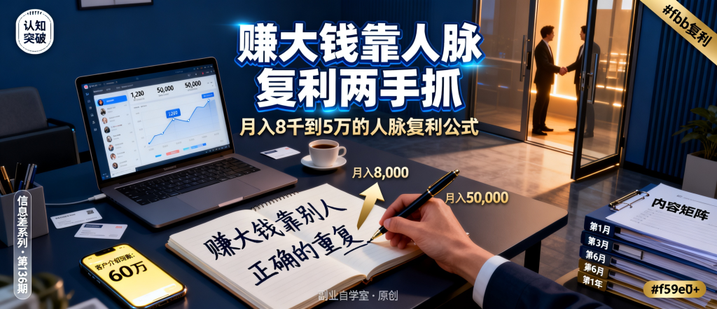 图片[1]-信息差-136-赚大钱靠人脉正确重复复利两手抓流量加成交-资源学习社