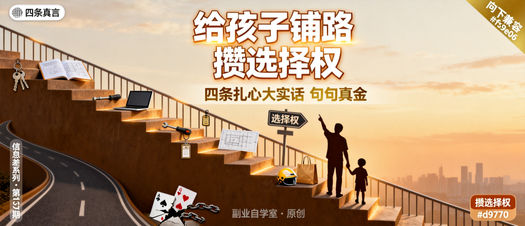 图片[1]-信息差-137-给孩子铺路赌鬼别救太聪明做不了互联网向下兼容攒选择权-资源学习社