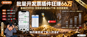 信息差-149-批量开发票插件狂赚66万一个拼多多就卖了677单信息差套利新案例-资源学习社