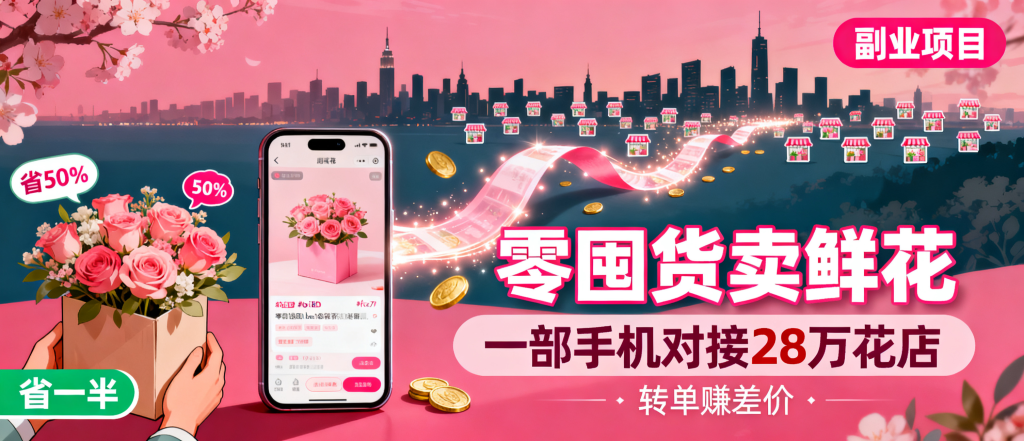 图片[1]-信息差-155-鲜花转单零囤货空手套白狼花娃平台对接全国28万花店自己买花省一半转手赚差价-资源学习社