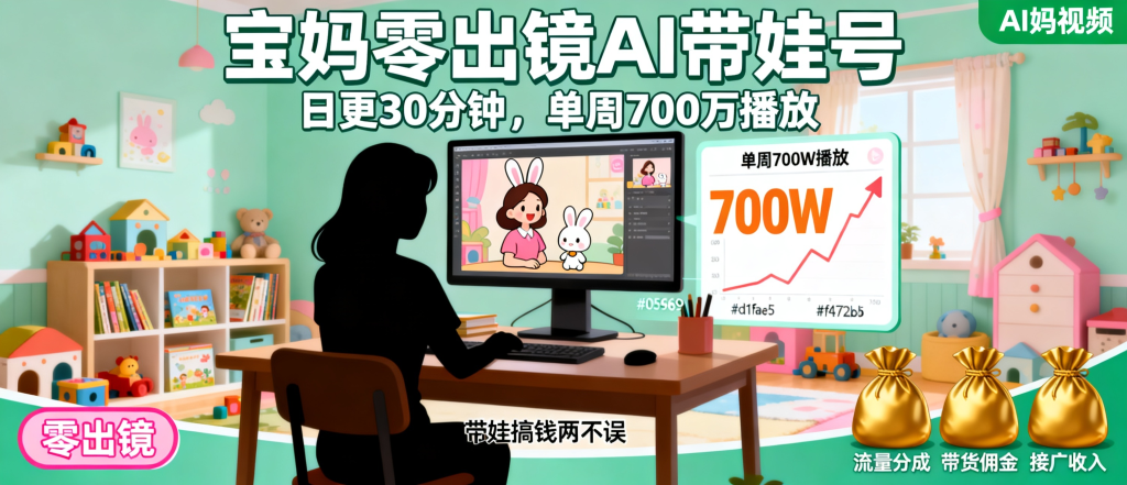 图片[1]-信息差-165-AI带娃短视频宝妈零出镜日更30分钟单周700W播放三重变现-资源学习社