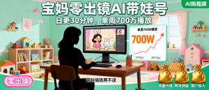 信息差-165-AI带娃短视频宝妈零出镜日更30分钟单周700W播放三重变现-资源学习社
